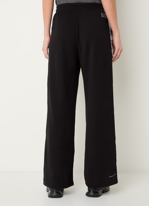 Armani High waist loose fit joggingsbroek met logo - achterkant zwart