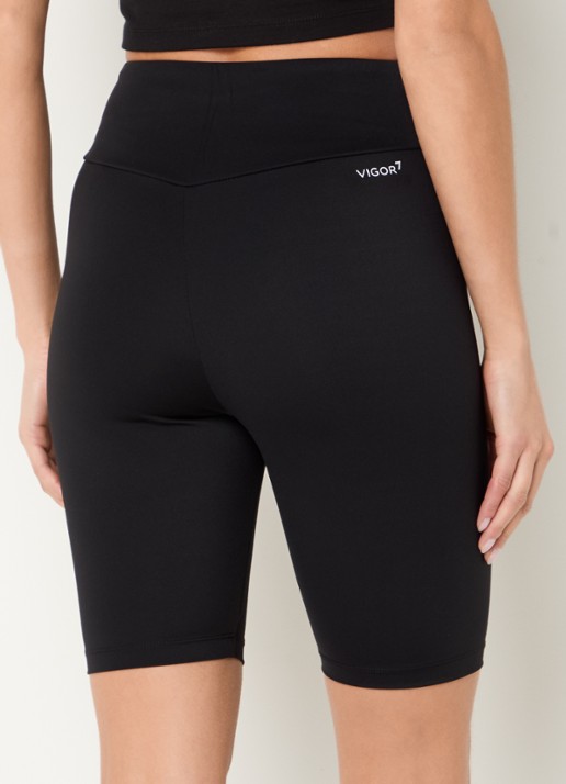 Armani High waist skinny fit compressie fietsbroek  - achterkant 5 zwart