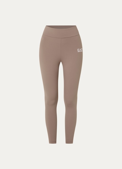 Armani High waist skinny fit trainingslegging met logo - voorkant 4 lichtbruin
