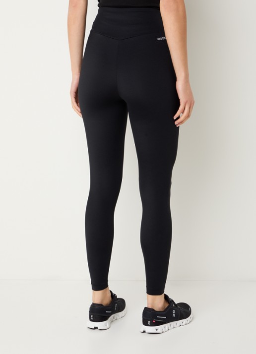 Armani High waist trainingslegging met logo - achterkant zwart