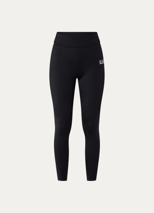 Armani High waist trainingslegging met logo - voorkant 4 zwart