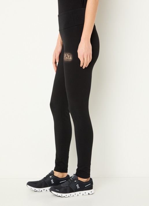 Armani High waist trainingslegging met logo - detail 5 zwart