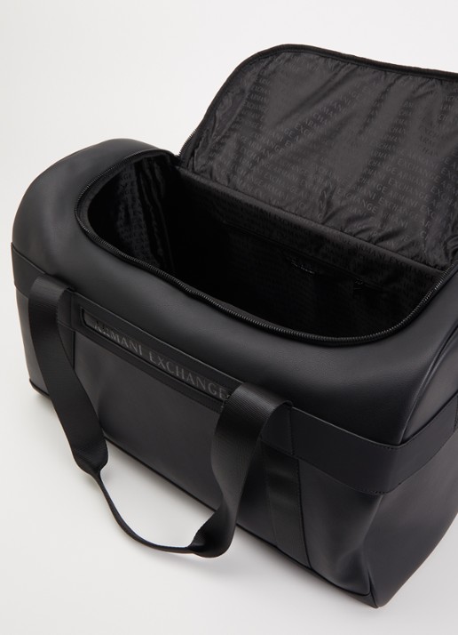 Armani Holdall weekendtas met afneembare schouderriem - detail 3 donkergrijs