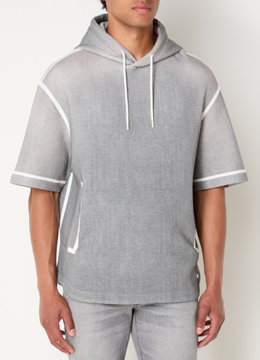 Armani Hoodie met gemêleerd dessin