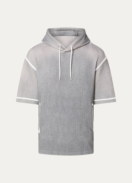 Armani Hoodie met gemêleerd dessin - voorkant 4 grijs