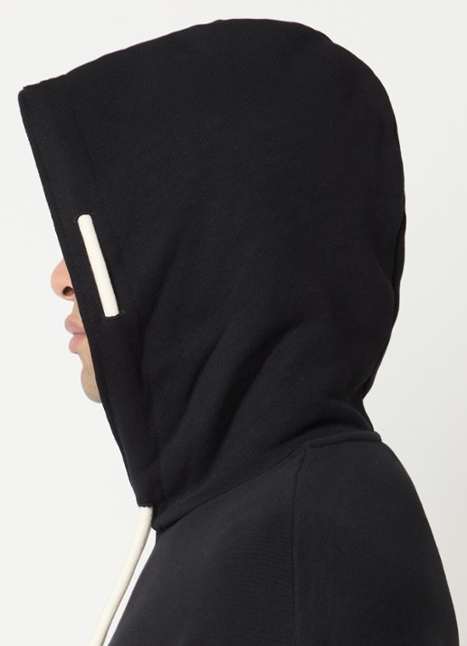 Armani Hoodie met logo en print - detail 3 zwart