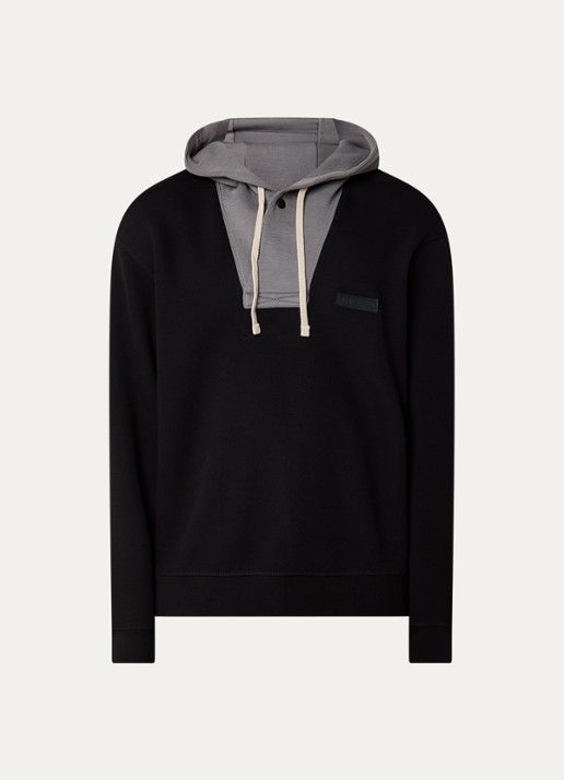 Armani Hoodie met logo - voorkant 4 zwart