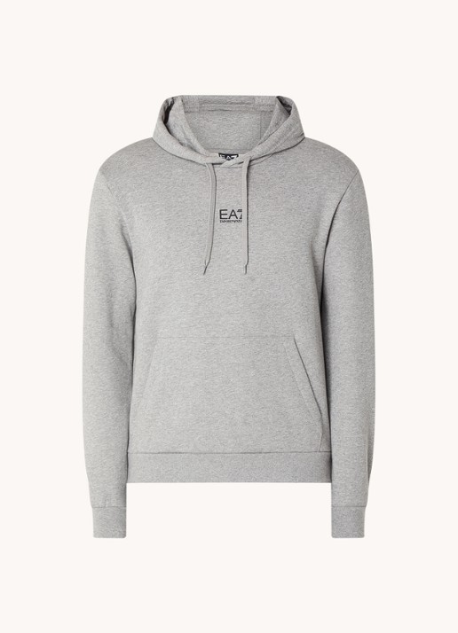 Armani Hoodie met logo - voorkant grijsmele