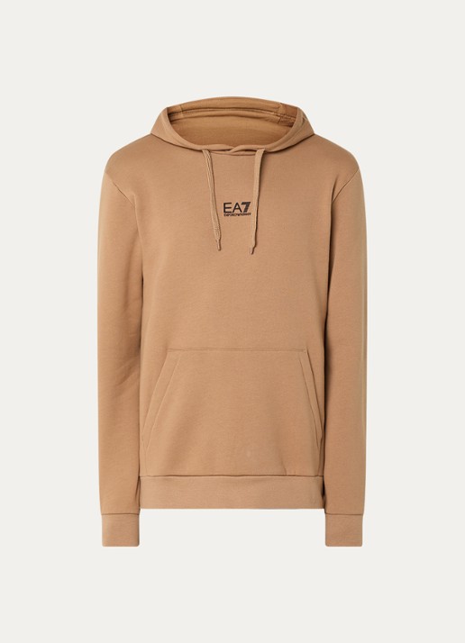 Armani Hoodie met logo - voorkant 4 camel