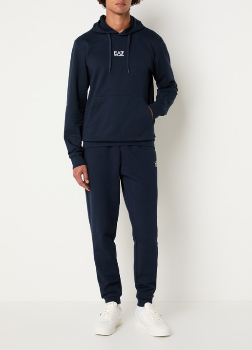Armani Hoodie met logo - voorkant 2 donkerblauw