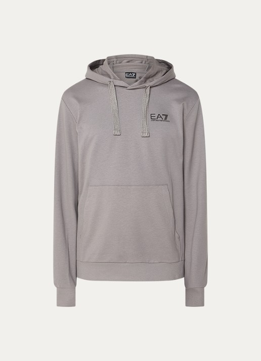 Armani Hoodie met logo - voorkant grijs