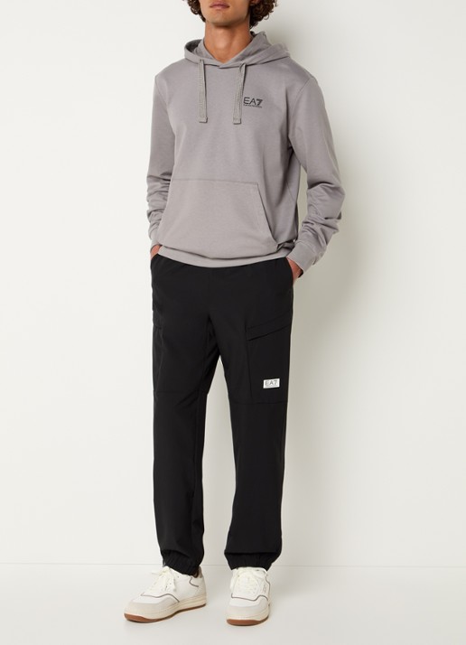 Armani Hoodie met logo - voorkant 2 grijs