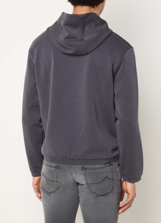 Armani Hoodie met logo - achterkant antraciet