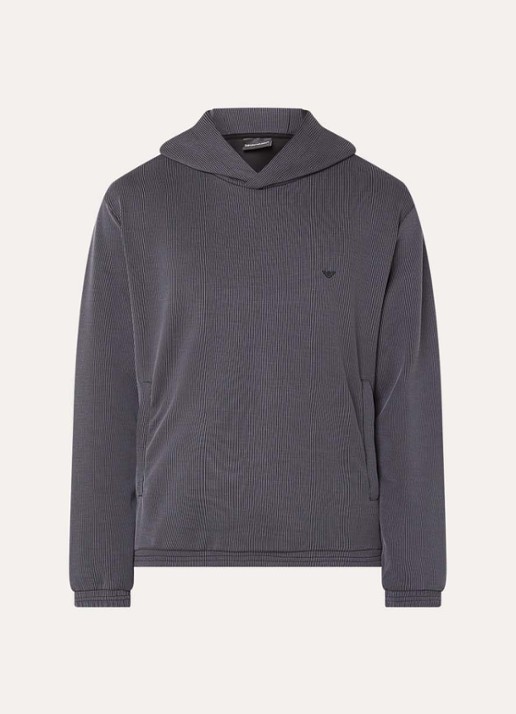 Armani Hoodie met logo - voorkant 4 antraciet