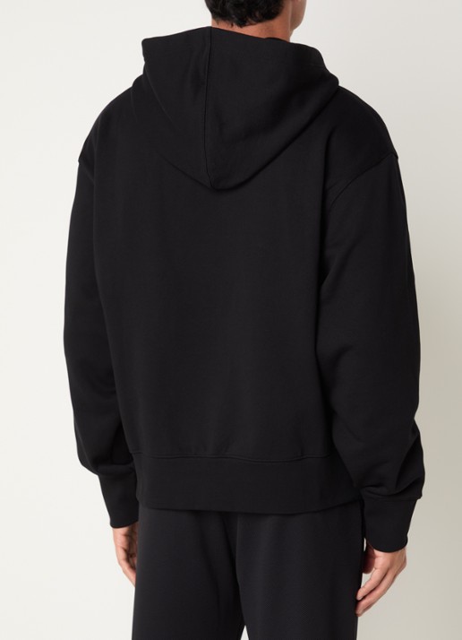 Armani Hoodie met logoborduring - achterkant 3 zwart