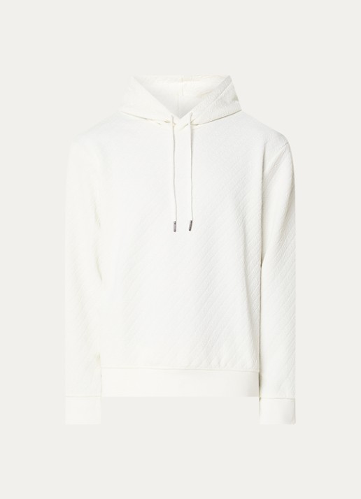 Armani Hoodie met logoprint - voorkant wit