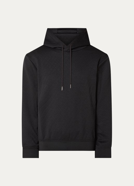 Armani Hoodie met logoprint - voorkant 4 zwart