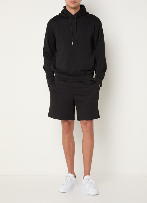 Armani Hoodie met logoprint - voorkant 5 zwart