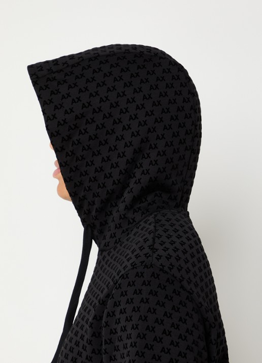 Armani Hoodie met logoprint - detail 4 zwart