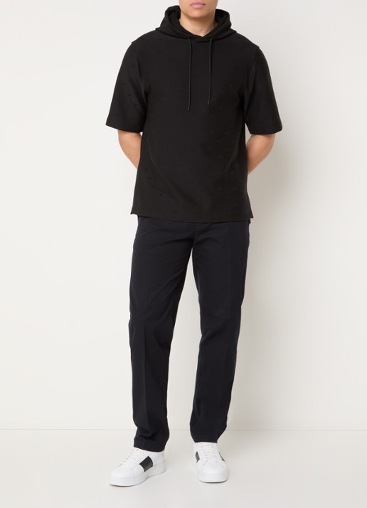 Armani Hoodie met logoprint - voorkant 3 zwart