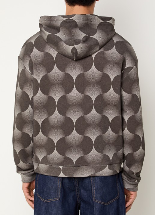 Armani Hoodie met print - achterkant 5 antraciet