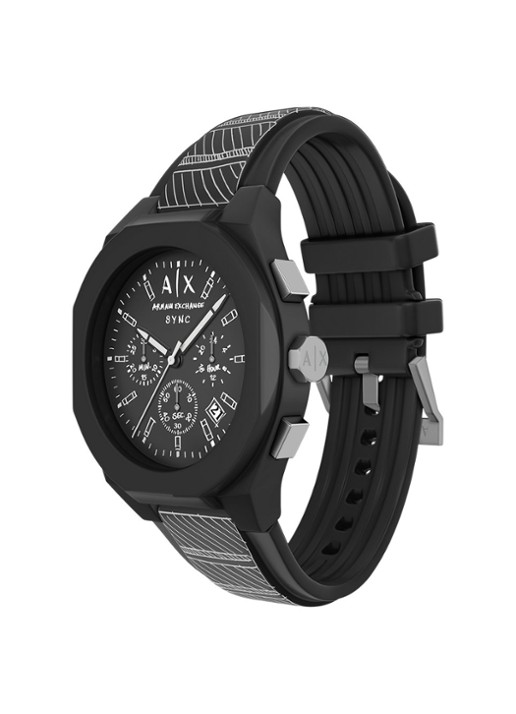 Armani Horloge AX4174 - detail 4 zwart