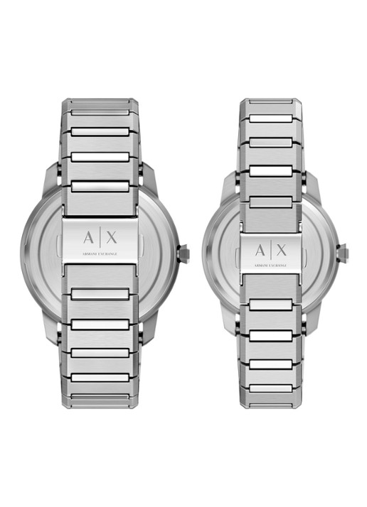 Armani Horloge set van 2 AX7180SET  - detail zilver