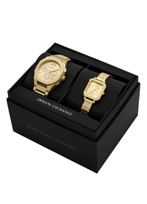 Armani Horloges set van 2 AX7171SET - detail 4 goud