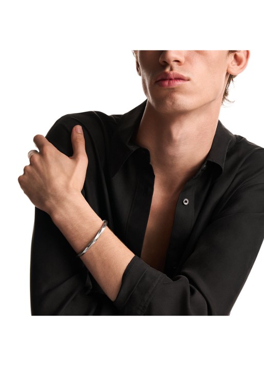 Armani Iconic Trend armband  EGS3364040 - detail 3 zilver