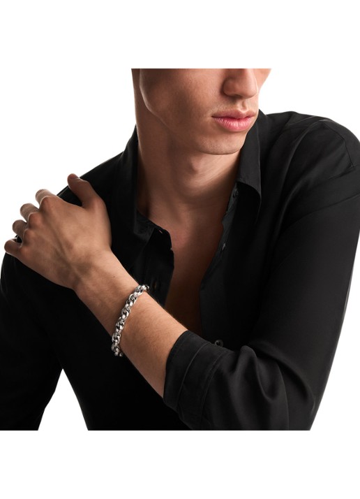 Armani Iconic Trend armband EGS3377040 - detail 2 zilver