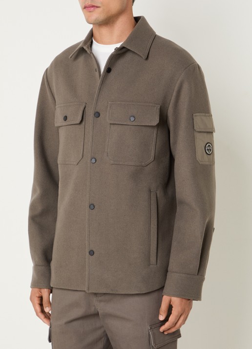 Armani Jack in scheerwolblend met klepzakken