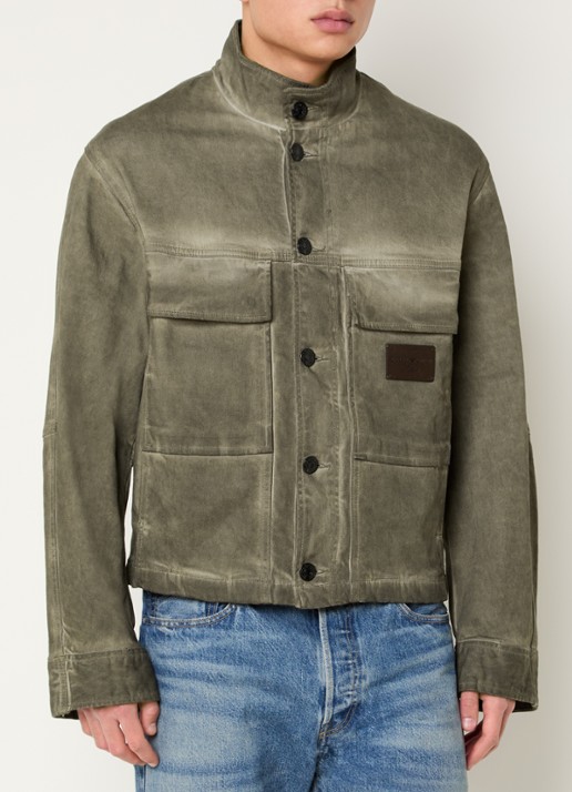 Armani Jack met borstzakken en verwassen afwerking