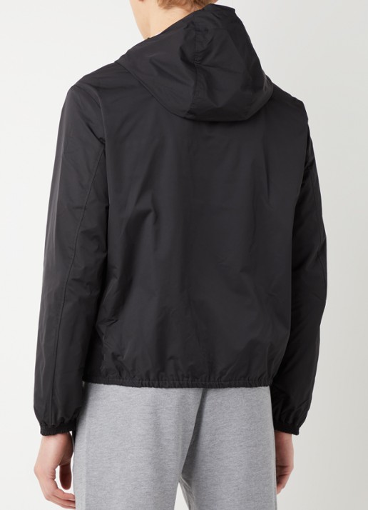 Armani Jack met capuchon en ritszakken - achterkant 4 zwart