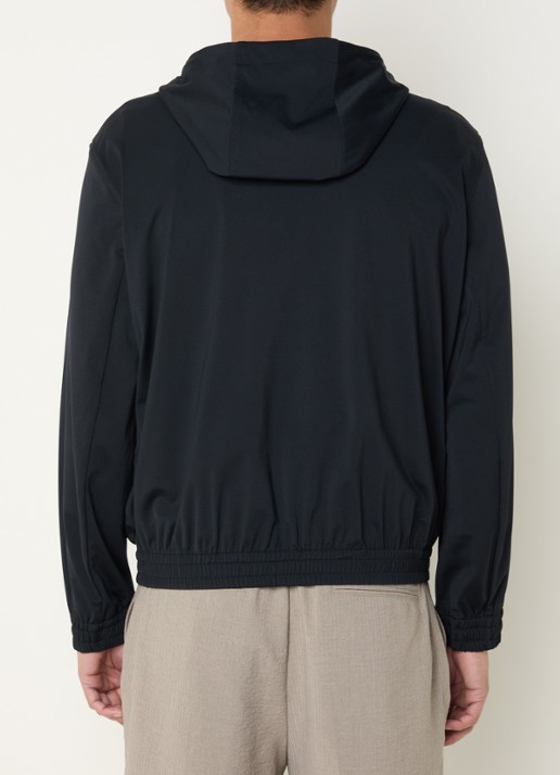 Armani Jack met capuchon en ritszakken - achterkant 4 donkerblauw