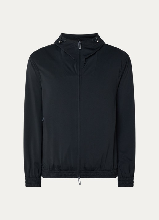 Armani Jack met capuchon en ritszakken - voorkant donkerblauw
