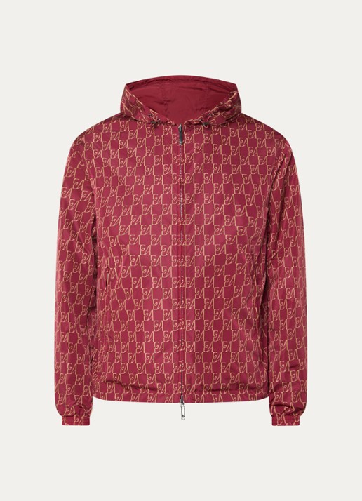 Armani Jack met logoprint en capuchon - voorkant 3 rood