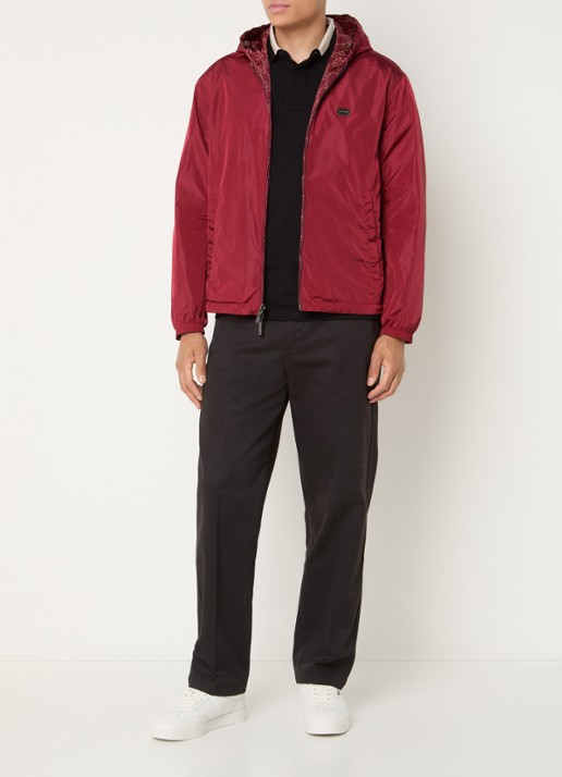 Armani Jack met logoprint en capuchon - voorkant 4 rood