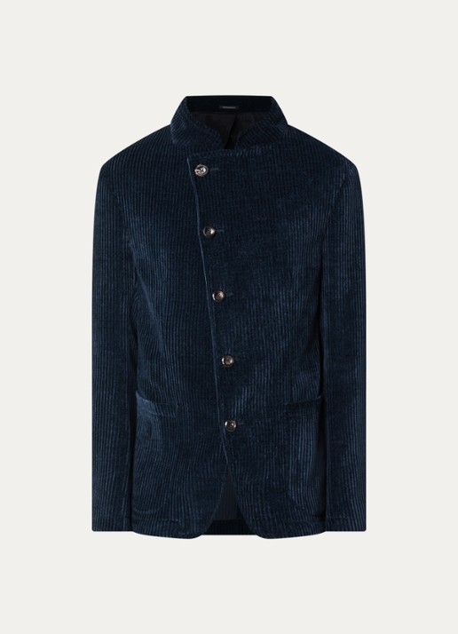Armani Jack van corduroy met opgestikte zakken - voorkant 3 donkerblauw