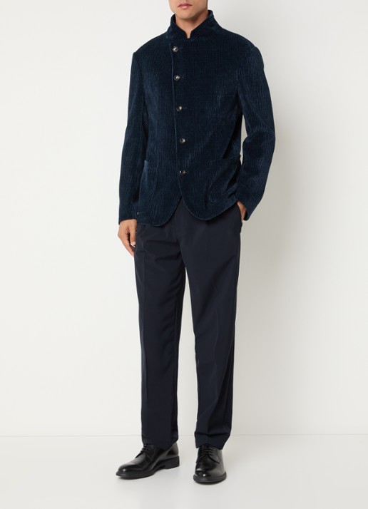 Armani Jack van corduroy met opgestikte zakken - voorkant 4 donkerblauw