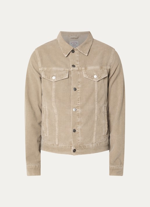 Armani Jack van corduroy met steekzakken - voorkant lichtgrijs