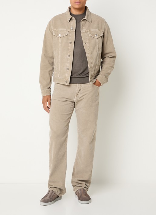 Armani Jack van corduroy met steekzakken - voorkant 2 lichtgrijs