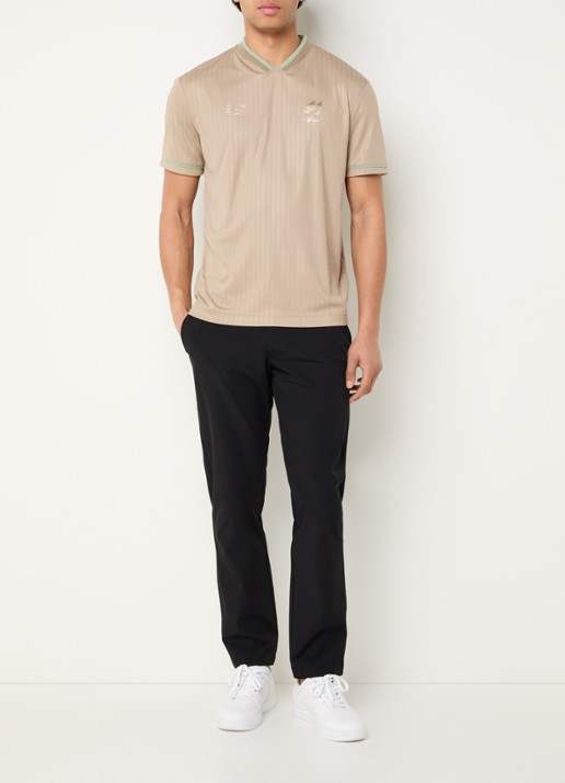 Armani Jersey T-shirt met logo - voorkant 4 camel