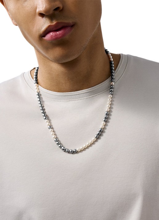 Armani Kralenketting EGS3176040 - detail 3 zilver
