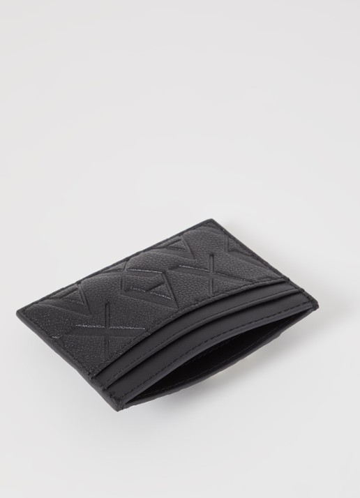 Armani Liam pasjeshouder met logoprint - voorkant 2 zwart