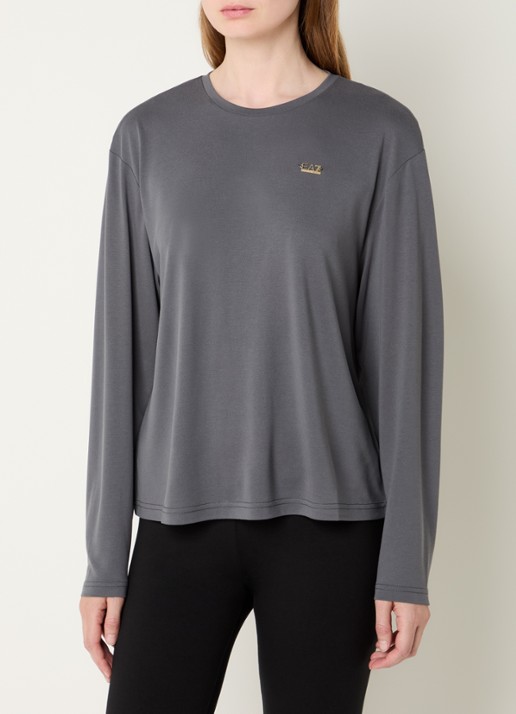 Armani Longsleeve met logo en stretch