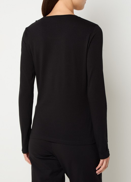 Armani Longsleeve met logo  - achterkant 3 zwart