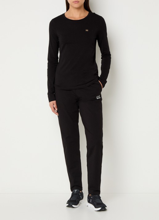 Armani Longsleeve met logo  - voorkant 2 zwart