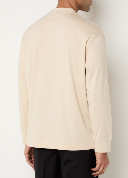 Armani Longsleeve met logo - achterkant 4 beige