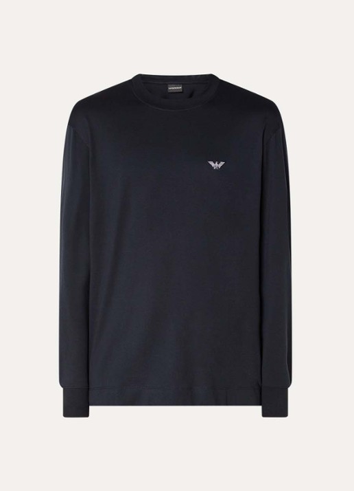 Armani Longsleeve met logo - voorkant 3 donkerblauw