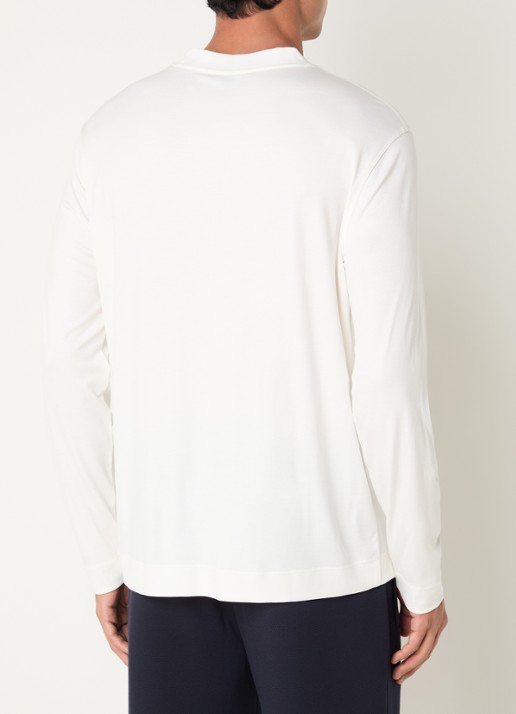 Armani Longsleeve met logo - achterkant 4 wit